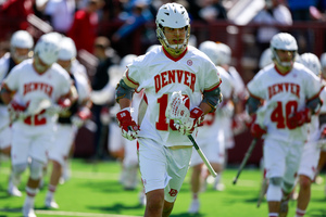 Brendan Bomberry scored 19 goals and assisted on 14 others with Denver last season. 